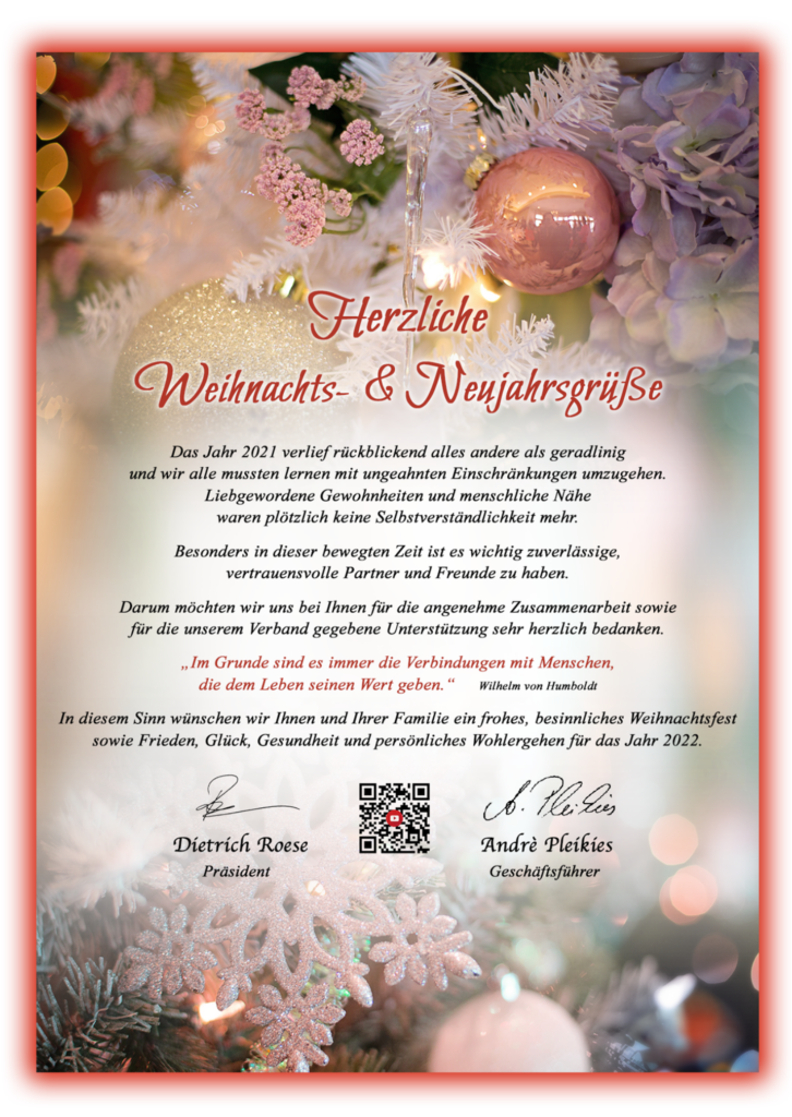 Weihnachts- und Neujahrsgrüße vom LAVT Weihnachts- und Neujahrsgrüße vom LAVT