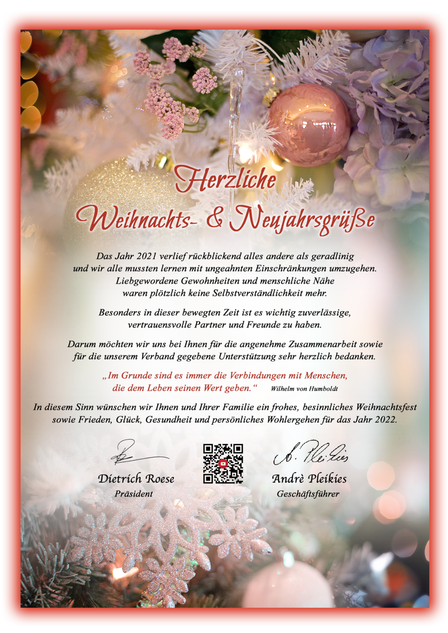 Weihnachts- und Neujahrsgrüße vom LAVT Weihnachts- und Neujahrsgrüße vom LAVT