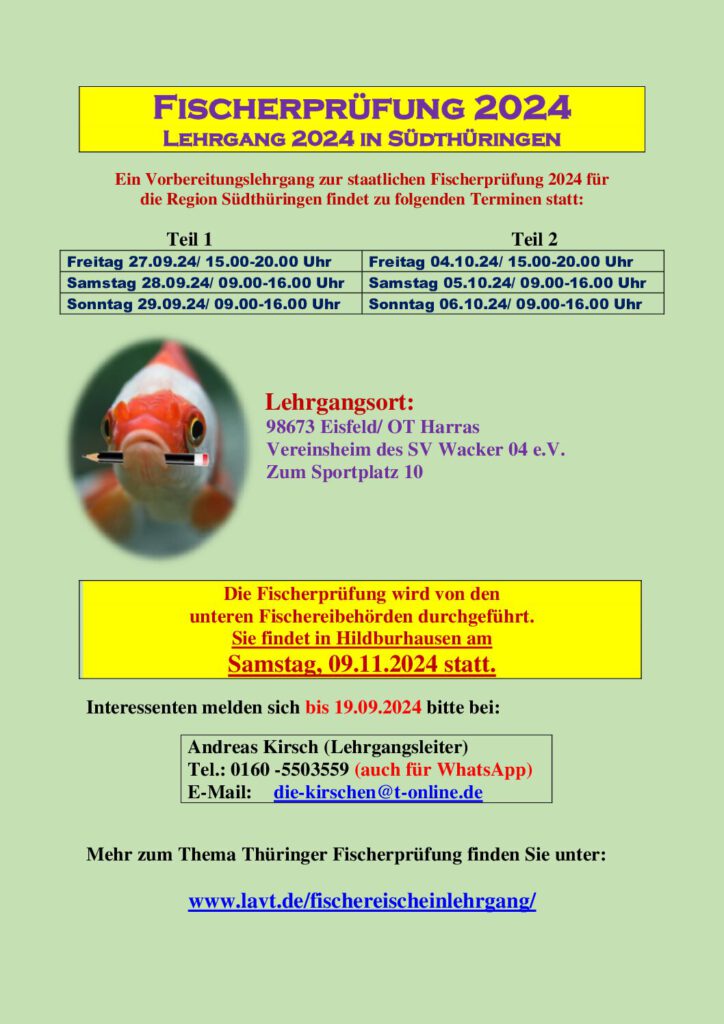 Hinweis Vierteljahresangelschein! Hinweis Vierteljahresangelschein!
